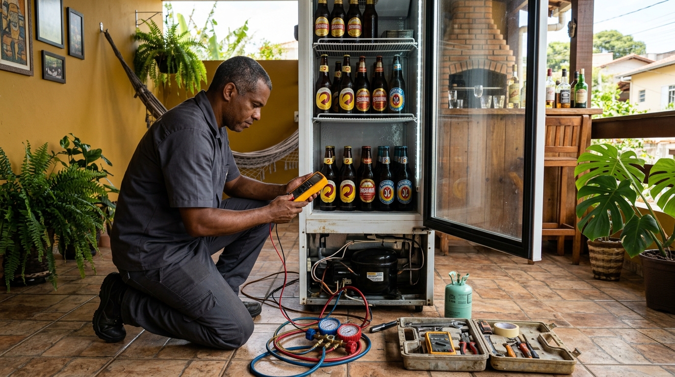Conserto de placa eletrônica de cervejeira na Soledade, Aracaju‑SE